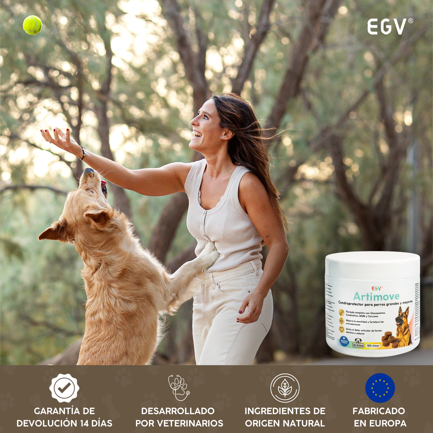 ARTIMOVE | Condroprotector Premium para Perros | 120 Chews